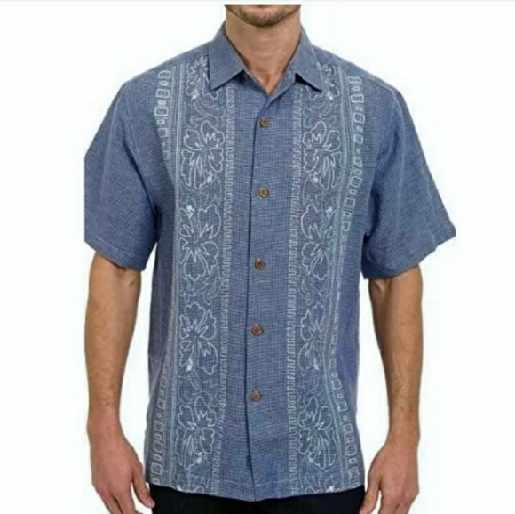 TOMMY BAHAMA Hana Rue Linen Camp Shirt - Picture 1 of 10